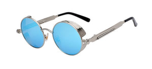 Round Metal Steampunk Men Women Fashion Sunglasses