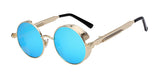 Round Metal Steampunk Men Women Fashion Sunglasses