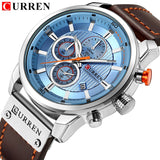 CURREN Fashion Leather Strap Quartz Men Watches