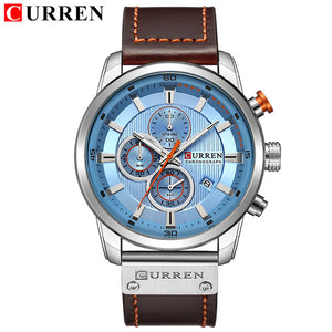 CURREN Fashion Leather Strap Quartz Men Watches