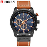 CURREN Fashion Leather Strap Quartz Men Watches