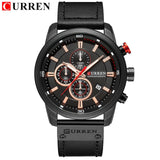 CURREN Fashion Leather Strap Quartz Men Watches