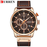 CURREN Fashion Leather Strap Quartz Men Watches