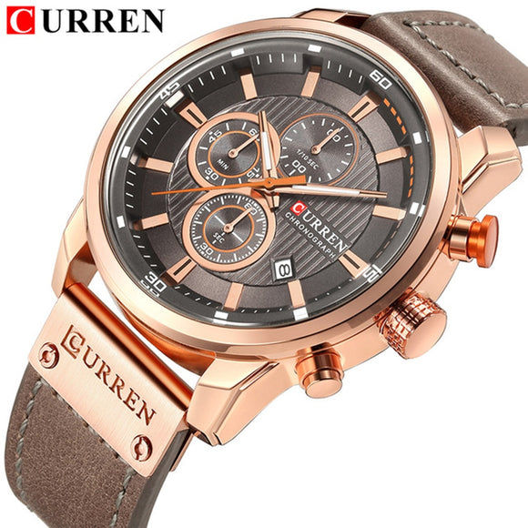 CURREN Luxury Brand Men Analog Digital Leather Sports Watches