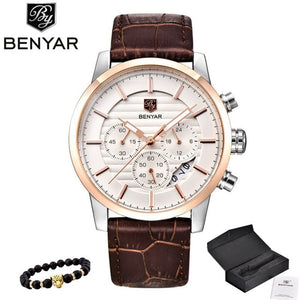 BENYAR Luxury Brand Quartz Sport Watches Mens