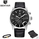 BENYAR Luxury Brand Quartz Sport Watches Mens