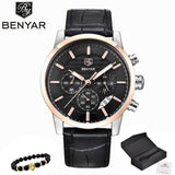 BENYAR Luxury Brand Quartz Sport Watches Mens