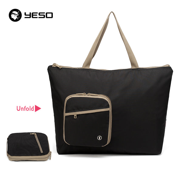 YESO Black Folding Shopping Bags
