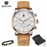 BENYAR Luxury Brand Quartz Sport Watches Mens