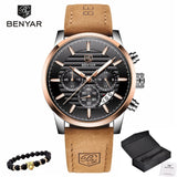 BENYAR Luxury Brand Quartz Sport Watches Mens